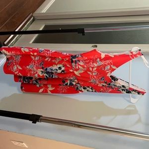 Aqua floral dress Bloomingdales only worn once